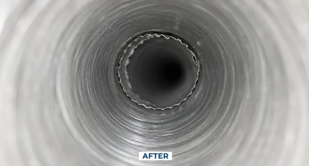 dryer vent after cleaning